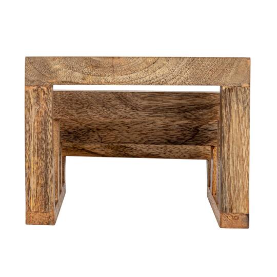 Hello Honey® 6" Natural 3 Section Mango Wood Cutting Board Stand